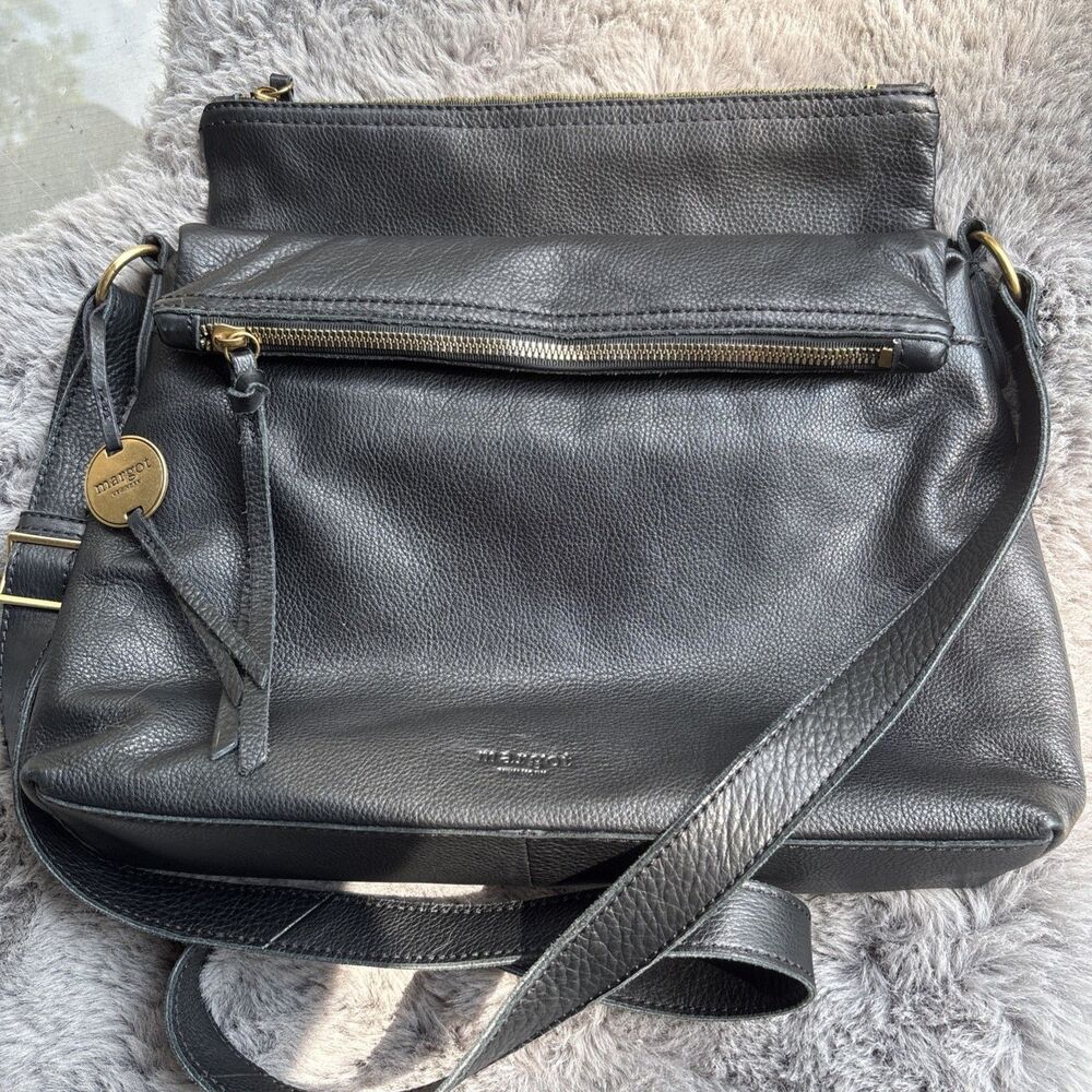 Margo Mickey Double Zip Crossbody in Black